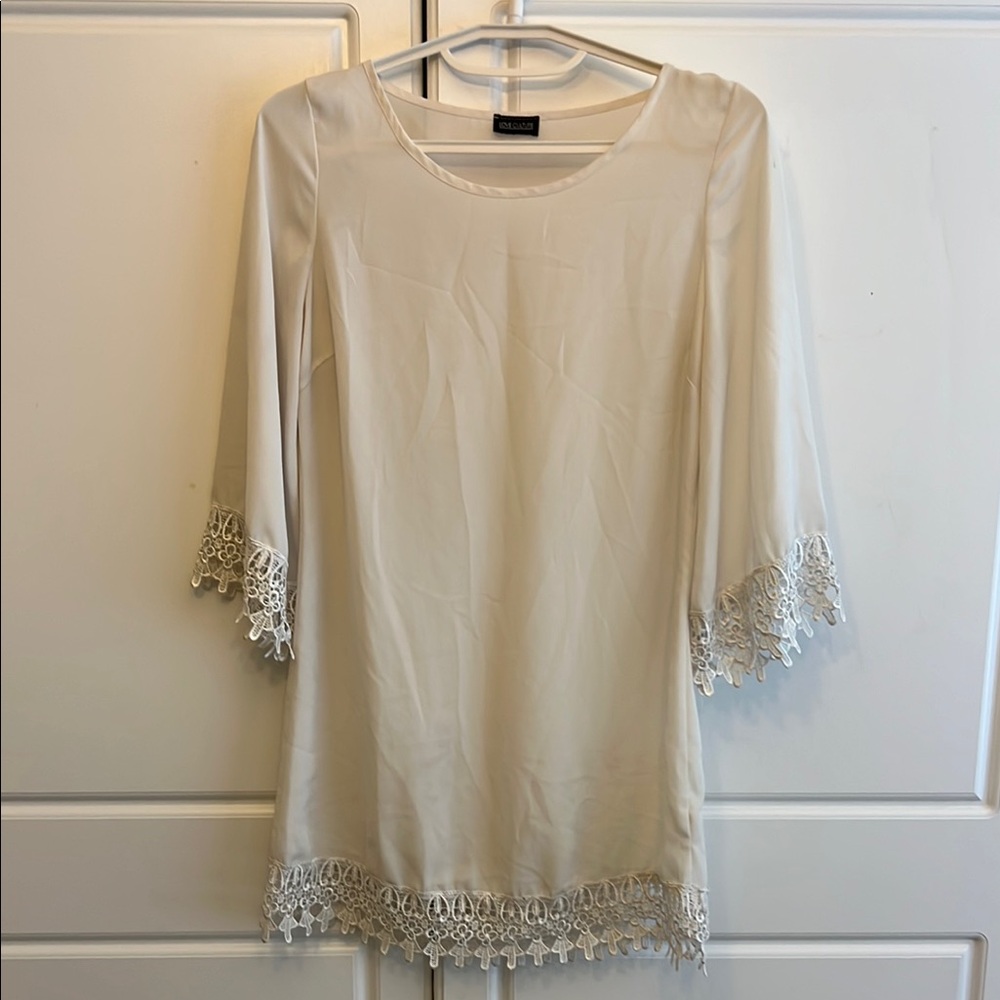 Love Culture Cream Ruffled Blouse